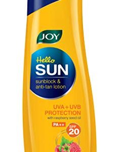 Joy Hello Sun Sunblock & Anti-Tan Lotion with UVA+UVB Protection Sunscreen SPF 20 PA++ 200 ml