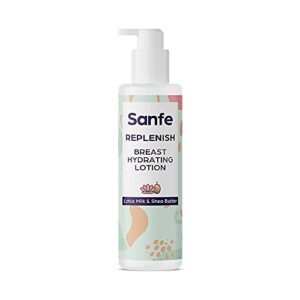 Sanfe Replenish Breast Hydrating Lotion for Women (1 Unit) - Lotus Milk and Shea Butter - 100 ml - Hydrates