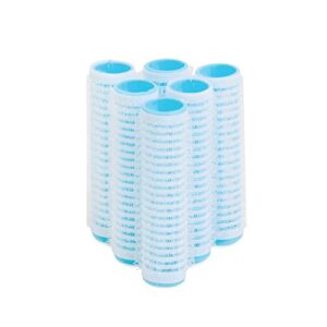 GUBB Hair Rollers For Hair Curling | Self Grip Holding Rollers | Rollers for Hair - Hair Rollers for Small Hair | Hair Rollers with Clips| 6 Large Small Curlers - Blue