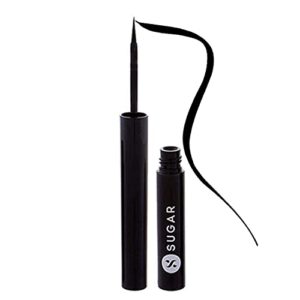 SUGAR Cosmetics Eye Told You So! Smudgeproof Eyeliner - 01 Black Swan (Black) Intensely Pigmented Liquid