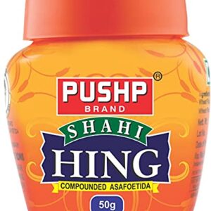 Pushp Brand Asafoetida Hing Jar (50g) - Strongest Compounded Pure Hing Powder