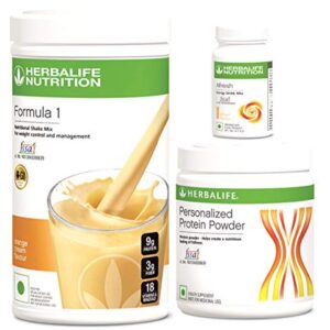Herbalife Nutrition Formula 1-Orange and Personalized Protein Powder-200 and Afresh -Ginger