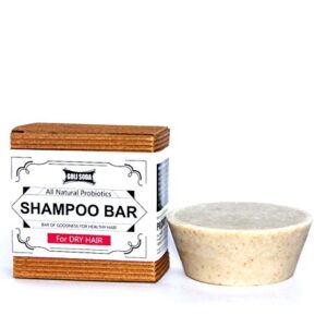 Goli Soda All Natural Probiotics Shampoo Bar For Dry Hair | Unisex | Intense Repair | Almond Oil | Peppermint | Palm Oil- Free - ( Pack Of 1 ) - 90 g