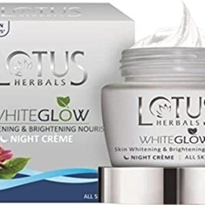 Lotus Herbals Whiteglow Night Cream for Skin Whitening (Dry Skin) 40 g