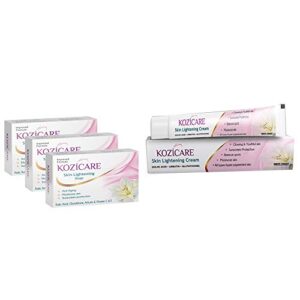 Kozicare Skin Lightening Kit 3 Soap + 1 Cream (for Lightening & Brightening Skin)