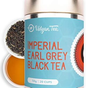 Udyan Tea Imperial Earl Grey Black Tea - Gold Gift Caddy