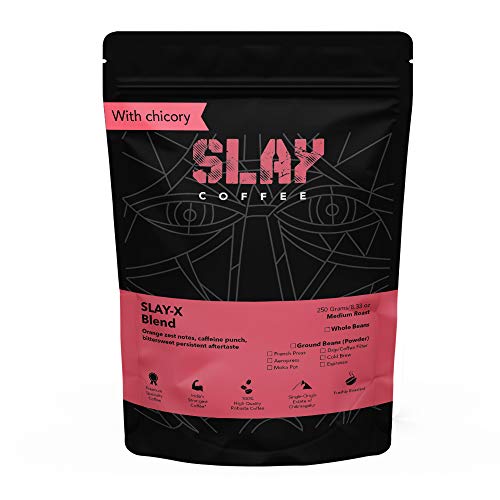 SLAY X 80% Premium Robusta and 20% Chicory blend Coffee Powder | Single Origin | Freshly Roasted | Not an Instant Coffee 250gm (Pack 1)