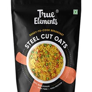 True Elements Steel Cut Oats 500gm - Gluten Free Oats | Diet Food | Healthy Breakfast | High in Protein and Fibre