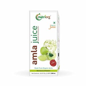 Nutriorg 100% Natural Amla Juice - 500 Ml