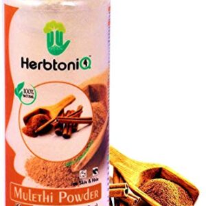 HerbtoniQ 100% Natural Mulethi Powder (Glycyrrhiza Glabra/Licorice Root) 150g For Face Pack And Hair Pack (150 g)