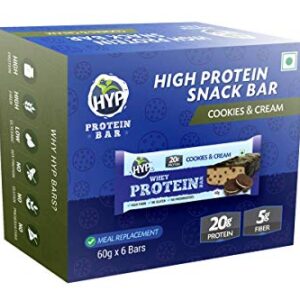 HYP Whey Protein Bar - Cookies and Cream (Box of 6 Bars)
