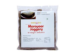 Worth2Deal Organic Chemical Free Marayoor Jaggery from Kerala 500g | Marayoor Sarkara
