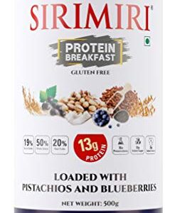 SIRIMIRI Premium Toasted Millet Muesli Protein Breakfast Loaded with Pistachios & Blueberries 500g High Protein