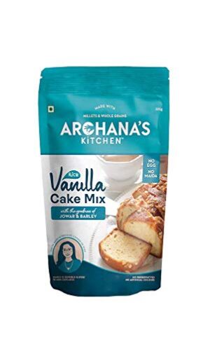 Archana's Kitchen Rich Vanilla Cake Mix | Eggless Cake Mix Powder | No Maida | Goodness of Jowar & Barley | 325g