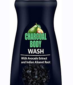 Urbangabru Activated Charcoal Body Wash - 200 ml (with Avocado & Indian Alkanet Root) for Deep Cleansing and Refreshing