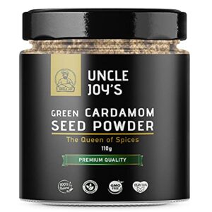 Uncle Joy's Green Cardamom Seeds Powder (Seeds Only-No Shell) 110g