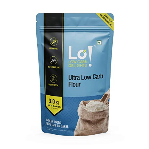 Lo! Low Carb Delights - Ultra Low Carb Keto Atta (500 g) | Dietitian Recommended Keto Flour | Lab Tested Keto Food Products for Keto Diet
