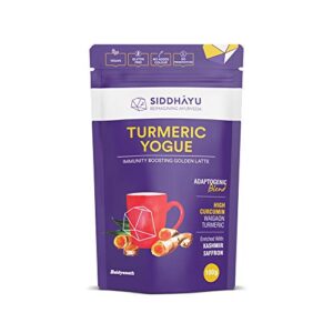 Siddhayu Turmeric Yogue (From the house of Baidyanath) I Spiced Turmeric Latte Mix I Immunity Booster I Golden Milk I High Curcumin I Saffron Turmeric Milk I 100 Gm X 1