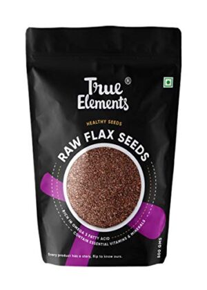 True Elements Flax Seeds 500g - Alsi Seed | Flax Seeds for Weight Loss | Diet Food | Raw Flax Seed