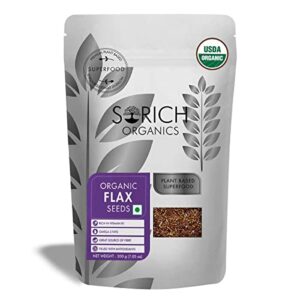 Sorich Organics Raw USDA Organic Flax Seeds - 200 Gm | Diet Snacks | Rich in Omega 3 & Fibre | Gluten Free | Vegan