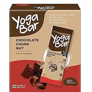 Yogabar Chocolate Chunk Multigrain-Energy Bars - Healthy Diet Snacks with Almonds