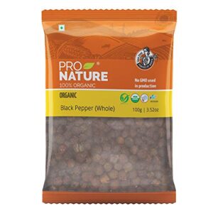 Pro Nature 100% Organic Black Pepper (Whole) 100g