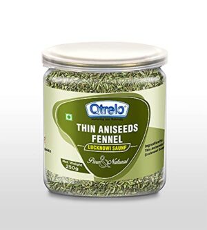 Qtrelo Lucknowi Saunf Green Thin Aniseeds 250g Fennel Seeds Barik Saunf Natural Whole