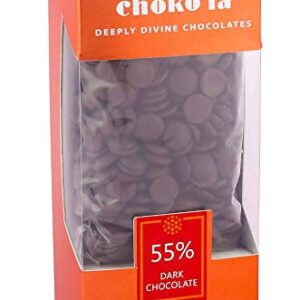 Chokola 55% Vegan Bite Size Dark Cooking Chocolates | Dark Chocolate | Cooking Chocolate | 250 Grams | Vegan Chocolate | Valentines Gift