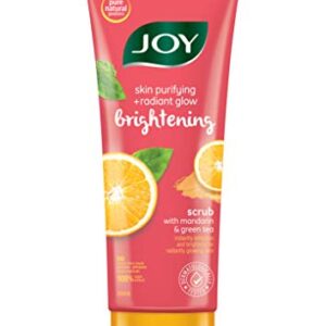 Joy Skin Purifying + Radiant Glow Brightening Scrub | With Mandarin & Green Tea | No Harsh Chemicals