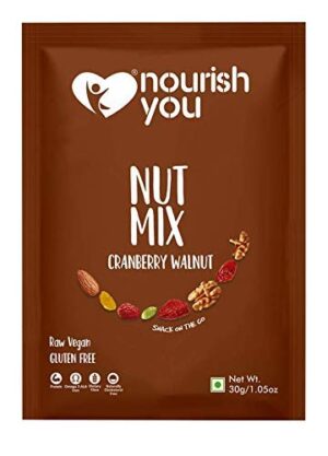 NOURISH YOU Cranberry Walnut Superfood Nut Mix - Dried Cranberries
