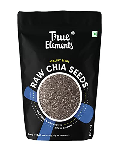 True Elements Chia Seeds 250g - Diet Food | Chia Seeds for Weight Loss | Raw Seeds for Eating