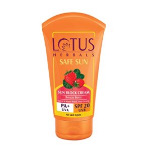 Lotus Herbals Sunscreen SPF 20 PA+ - 100 grams Cream