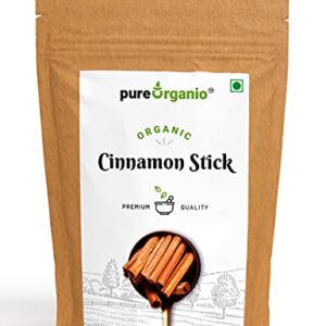 Pure Organio Cinnamon Sticks Organic Dalchini Fresh True cinamanon stick Premium Grade Indian Masala for Cooking Natural Immunity Booster (100 Gm)