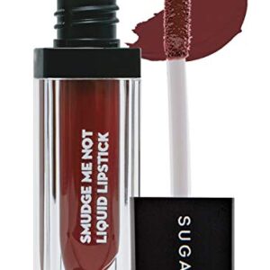 SUGAR Cosmetics - Smudge Me Not - Liquid Lipstick - 14 Teak Mystique (Warm Brown) - 4.5 ml - Ultra Matte Liquid Lipstick