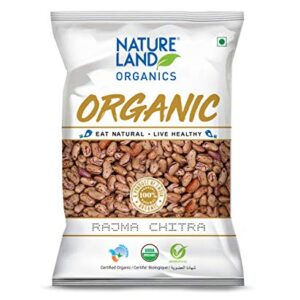 Natureland Organics Rajma Chitra 500 Gm - Organic Healthy Pulses