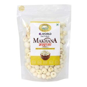 ELWORLD AGRO & ORGANIC FOOD PRODUCTS Natural Makhana/Foxtnut (50 g- Pack of 2)