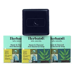 Herbatol Plus Neem & Charcoal Soap | Natural Bathing Soap