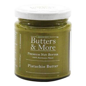 Butters & More Vegan Natural Pistachio Butter (200G) Single Ingredient & Unsweetened Premium Nut Butter. Keto & Diabetic Friendly.