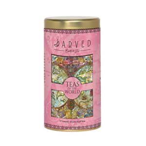 Jarved Teas of the World Gift Set-15 Loose Leaf Teas from 10+ countries | Premium Tin Box?