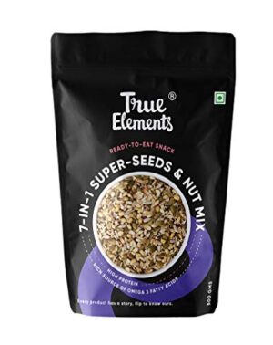 True Elements 7 in 1 Nuts and Seeds Mix 500g - Mix Seeds for Weight Loss | Seeds for Eating | Roasted Seeds