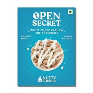 Open Secret White Choco Cashew Story Box |2 Healthy White Choco Cashew Story Box|White Chocolate & Cashew|Family Snacks Biscuit||No Added Maida|12 Cookies (6 Cookies Per Box)