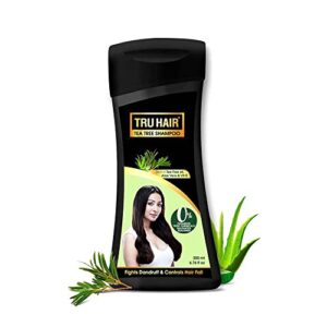 Tru Hair Tea Tree Shampoo with Tea Tree Oil & Aloevera Gel for Dandruff Free Scalp & Healthy hair | Contains 0% Parabens