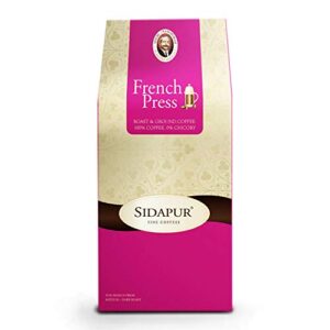 Sidapur French Press Coffee - Roasted & Coarsely Ground Coffee for use in French Presses. 100% Coffee. 0% Chicory - 500gms