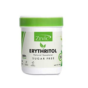 Zevic 100% Sugar Free Natural Erythritol Sweetener | Zero Calories | Vegan | Keto & Diabetic Friendly - 300g