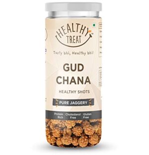Healthy Treat Gur Chana 100 gm Jar | Jaggery Coated Chana | Immunity Booster