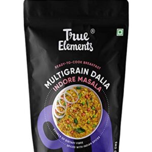 True Elements Multigrain Dalia Indore Masala 500g - Masala Oats | 5-Minutes Breakfast | Healthy Food