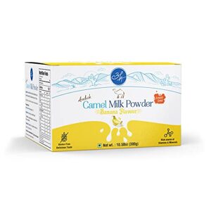 Aadvik Camel Milk Powder | Freeze Dried | Banana Flavor | Pack of 30g x 10 Sachets (300 GMS)