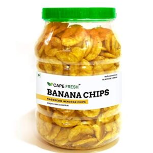 Cape Fresh Nagercoil Nendran Banana Chips 500g | Salt and Black Pepper |Natural Kanyakumari Snack