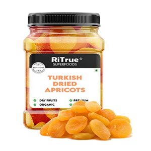 RiTrue - Turkish Dried Apricots - 250 Gm Jar - Seedless Khumani ( NO Added Sugar OR Preservatives ) Apricots dry fruits