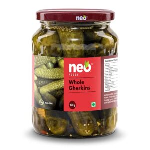 Neo Whole Gherkins 680g I 100% Vegan I Low Fat Sweet and Crunchy Gherkins I Ready to Eat
